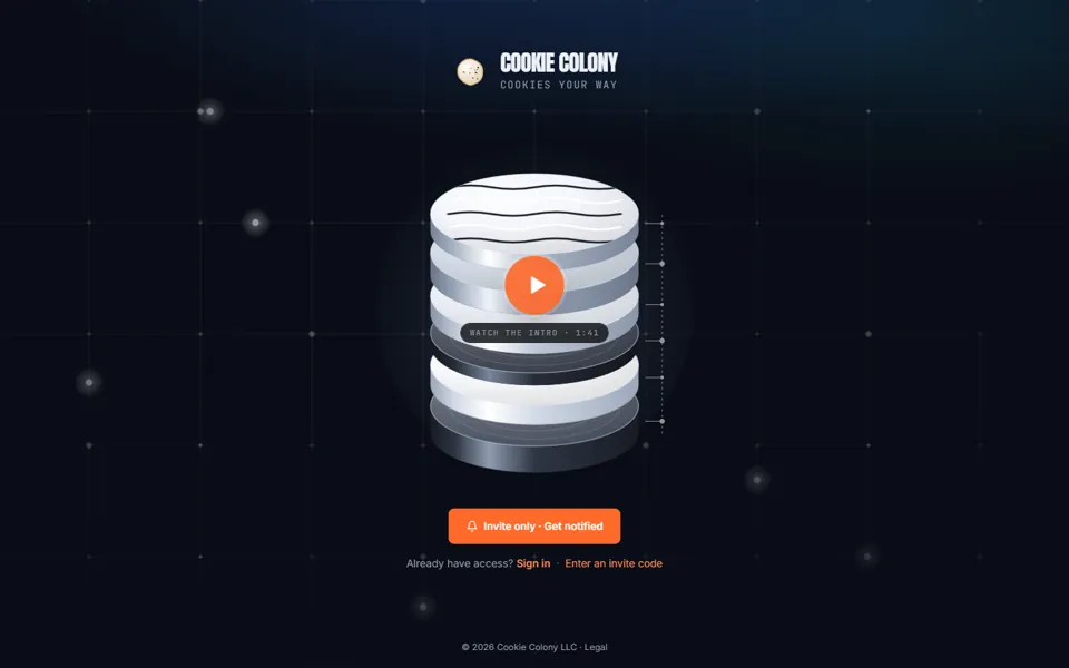 Cookie Colony home page
